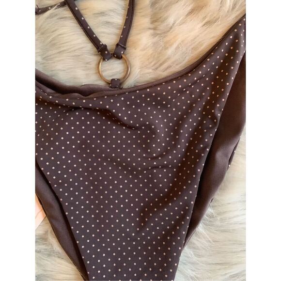 NWT Kittenish Brown Polka Dot Bikini Bottoms XXL - Picture 3 of 4